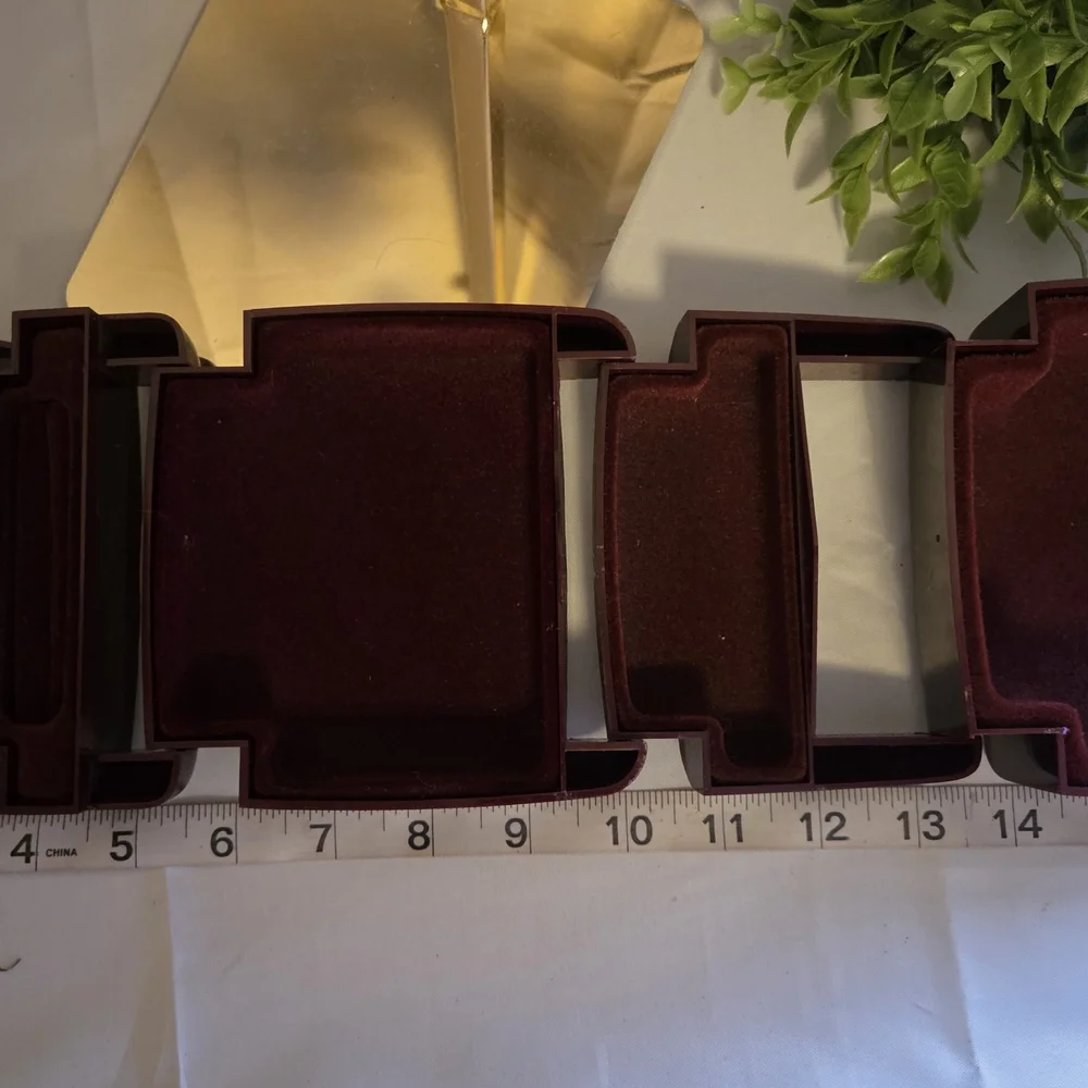 Vintage Jewel Rite Expandable Jewelry Case Travel Organizer Burgundy USA Made